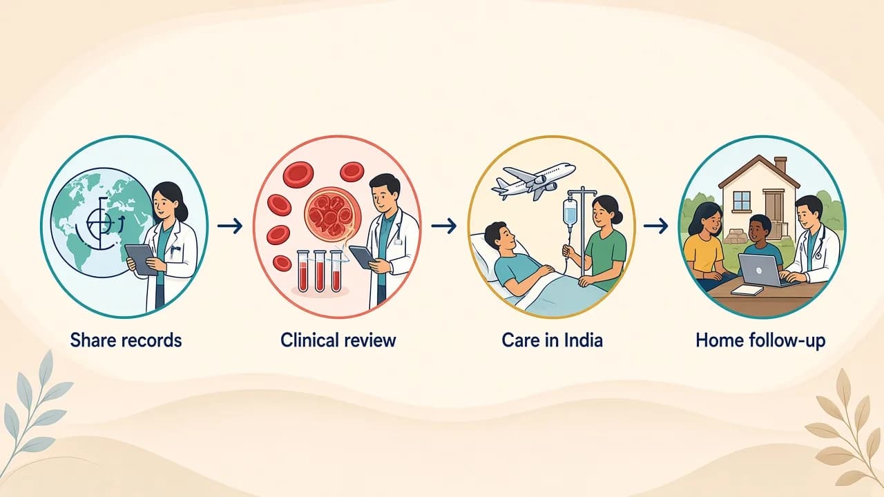 International record review, travel, Hematology care and follow-up journey for allogeneic stem cell transplant