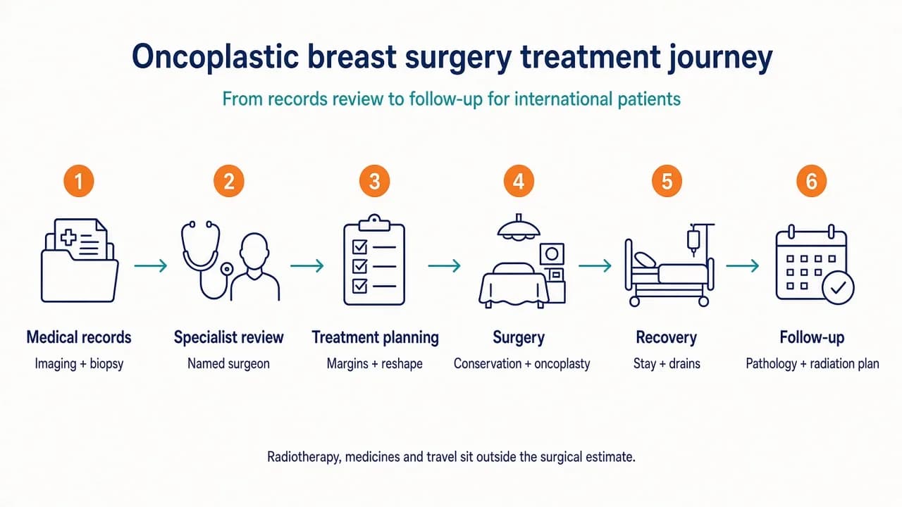 Oncoplastic breast surgery treatment journey from specialist review to recovery