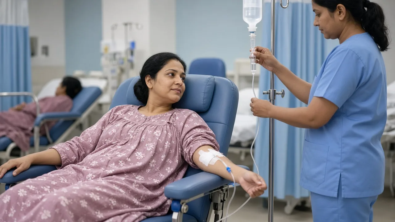 Neoadjuvant breast cancer treatment before surgery showing chemotherapy and tumor response