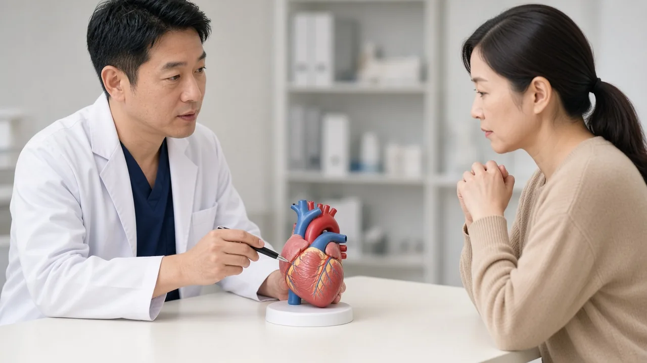 Educational illustration of a leadless pacemaker capsule in the right ventricle