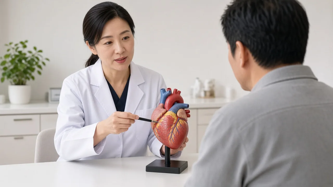 Educational illustration of an unlabeled open duct between the aorta and pulmonary artery